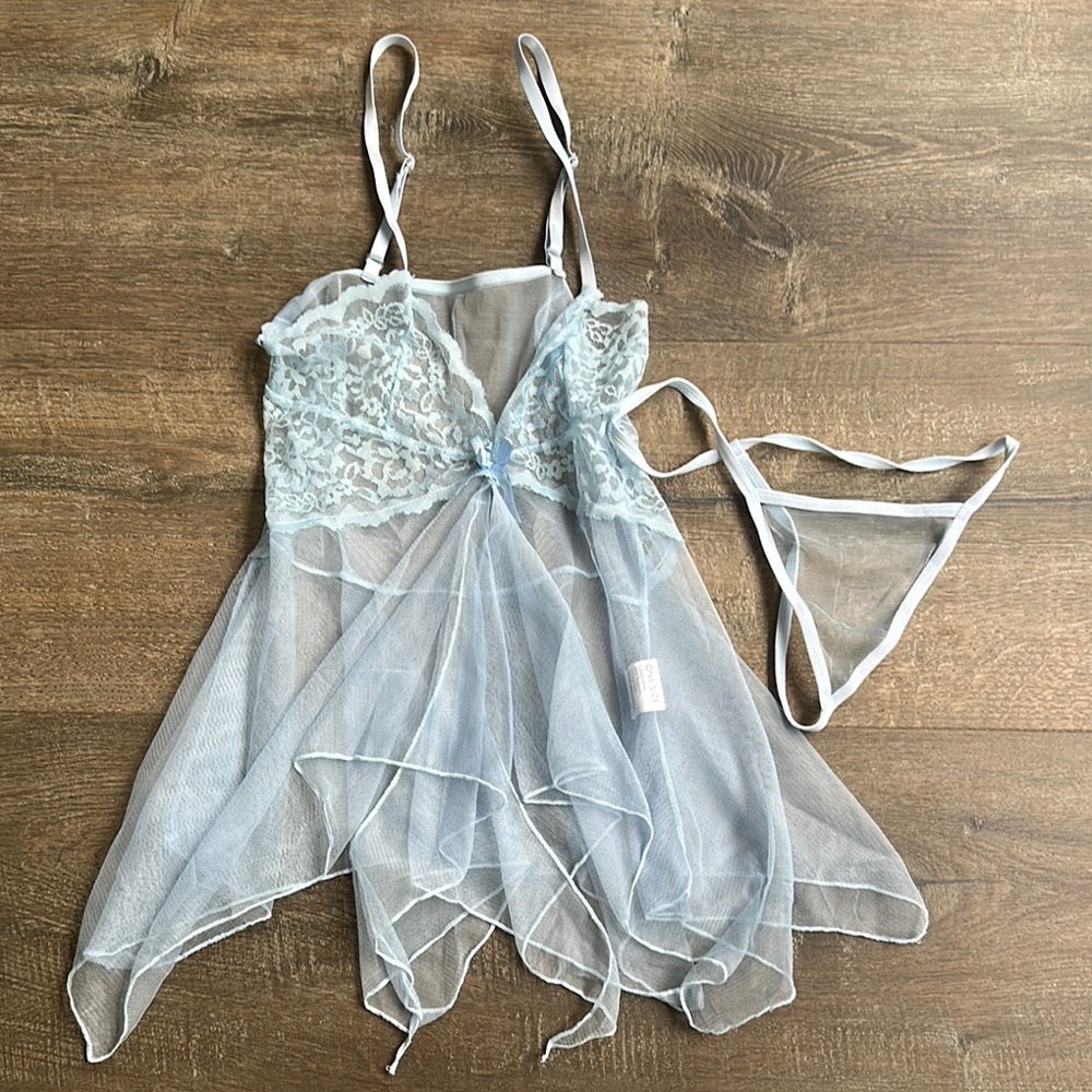 Lace Lingerie Set in Light Blue new